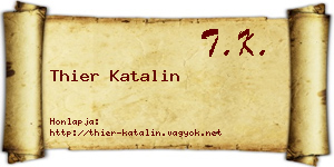 Thier Katalin névjegykártya